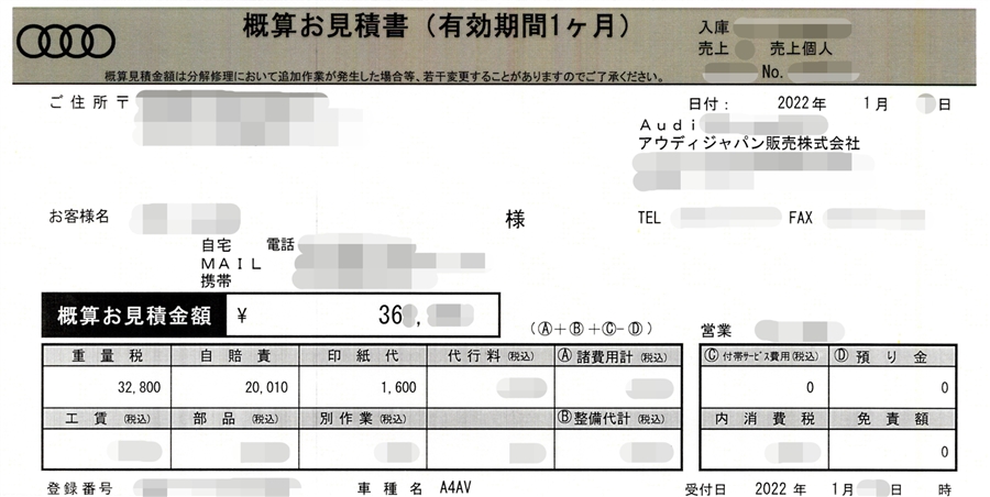 �A�E�f�BA4�A�o���g�̎Ԍ���p�����J�I���ς��藿�����́H